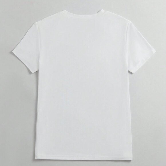 White Casual Women's Summer Tee - Picture 2 of 3